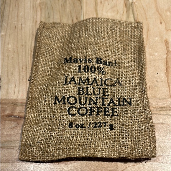 Mavis Bank Vintage Jamaica Blue Mountain Coffee 8 oz Brown Burlap Coffee Bag - Picture 1 of 3